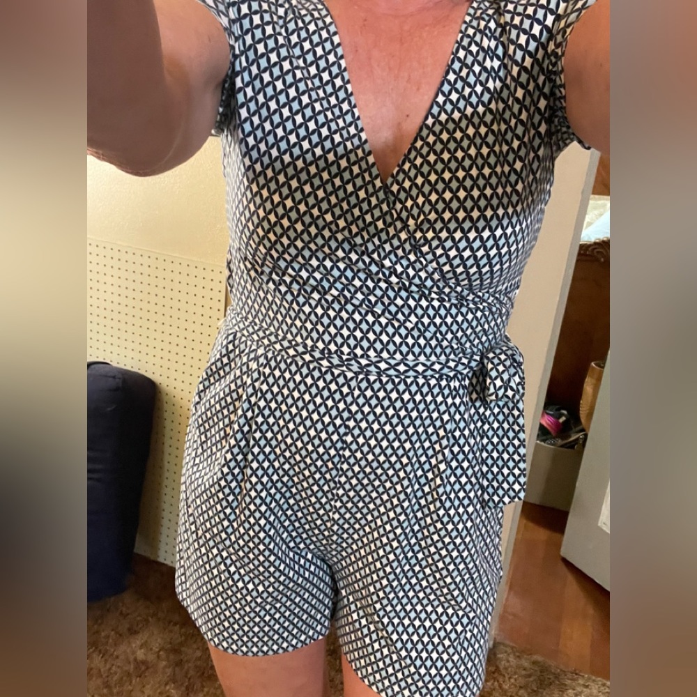 Boden 8T Caroline Romper Jersey Knit
